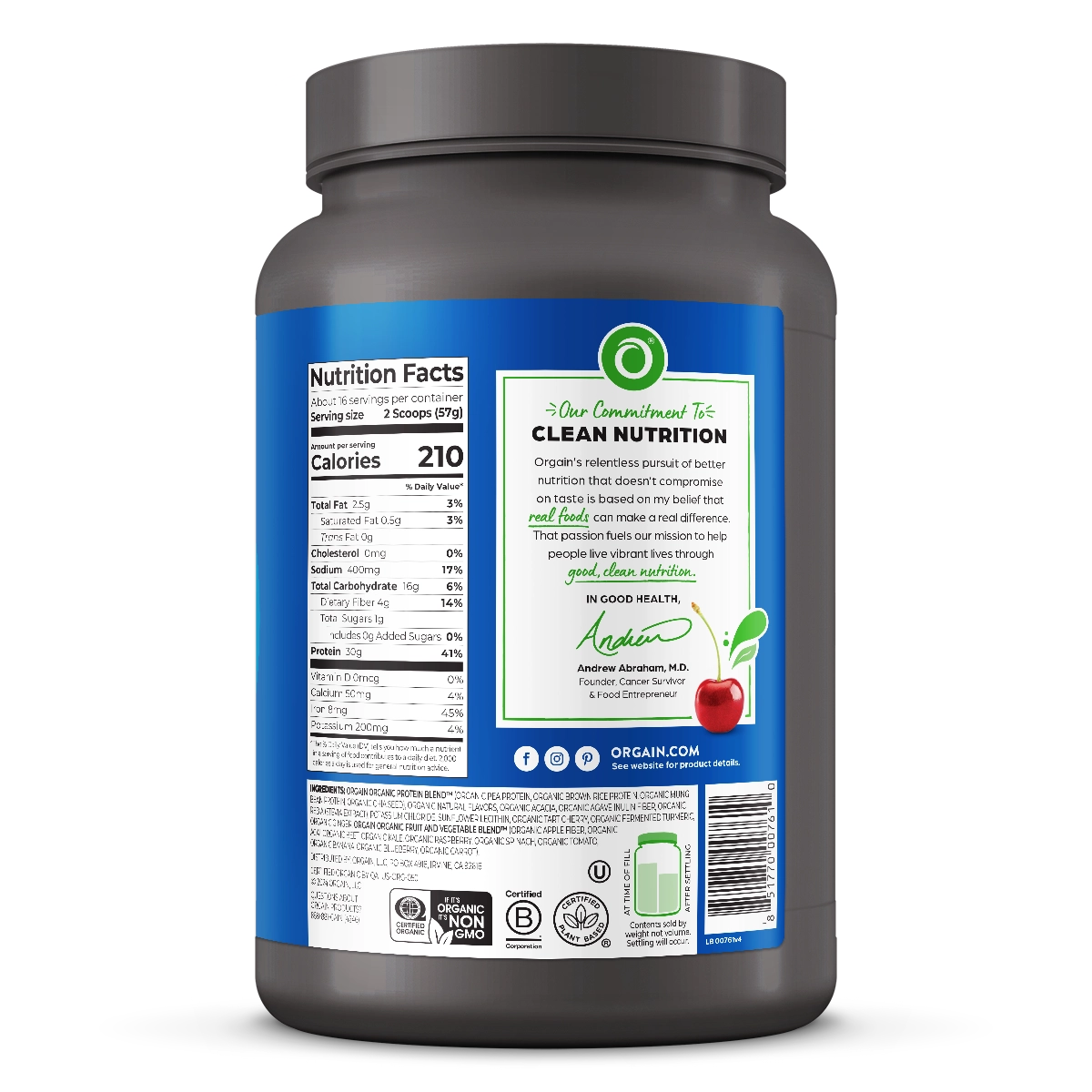 851770007610-v4-Orgain-30gPlant-2.01lb-Vanilla-20240320-SideB-HIRES.png
